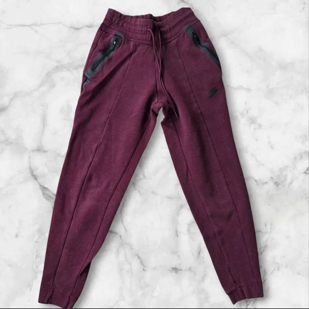 Nike Tech Maroon Joggers Size XS